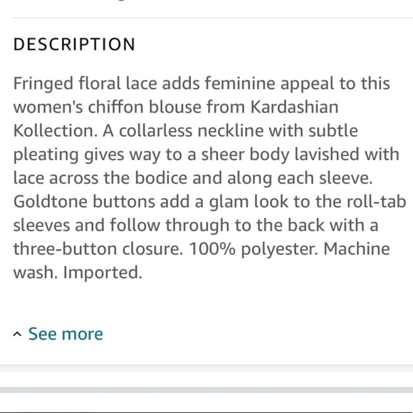 Kardashian Collection sheer chiffon lace plaid blouse - Picture 8 of 8
